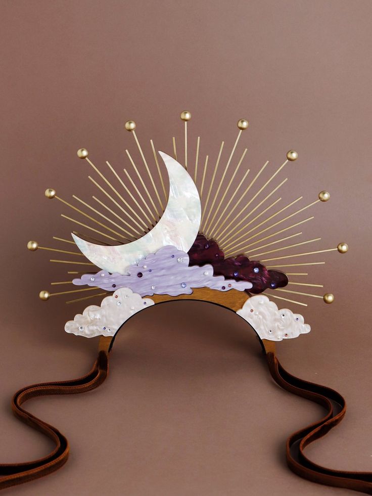 Celestial Headpiece, Acrylic Clouds, Unique Wedding Accessories, Moon Made, Wolf Moon, Setting Sun, Happy Art, Moon Jewelry, Yes Please