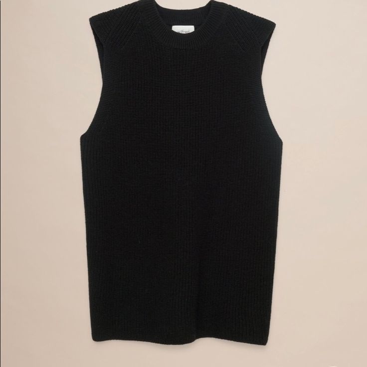 Never Worn! Black 100% Wool Sleeveless Sweater With Open Back. Aritzia Sweater, Sleeveless Sweater, Colorful Sweaters, Open Back, Sweaters For Women, The 100, Wool, Women Shopping, Black