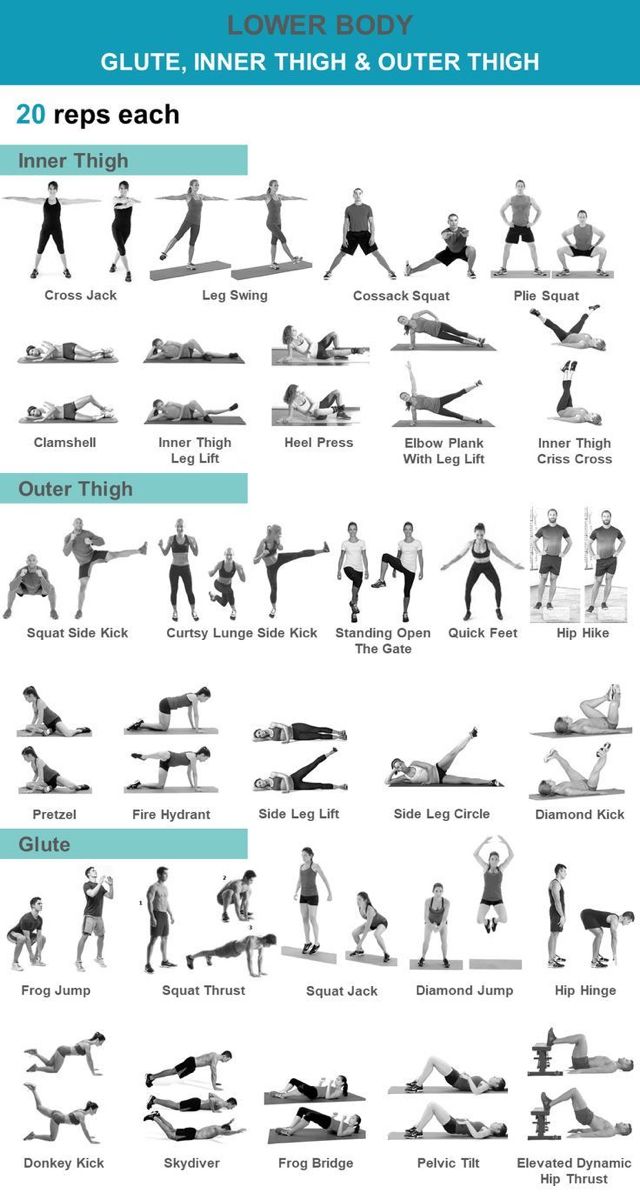 an exercise poster showing the different exercises to do