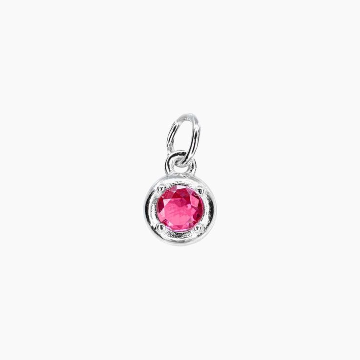 This Birthstone Charm is inspired by the concept of birthstones, precious stones that correspond to different birth months. This sterling silver design features a single, brilliantly cut cubic zirconia in a sparkling diamond-faceted style. A great gift for a friend or loved one, this pendant is a chic choice for every day, you can order other birthstones for even more customization. Also available in Gold *Birthstone Charm only - chain not included. PRODUCT DETAILS Pendant Diameter: 1/4" Stone: Diamond Birthstone Gemstones, Gift Cubic Zirconia Round Cut Gemstones, Diamond Birthstone Gemstones Round Cut, Round Diamond Birthstone Gemstones, Round Cut Cubic Zirconia Gemstones For Gift, Modern Diamond Gemstones As A Gift, Cubic Zirconia Diamond Cut Gemstones For Gift, Diamond Cut Cubic Zirconia Gemstones For Gifts, Modern Birthstone Jewelry With Cubic Zirconia