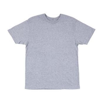 Enjoy the comforts of a soft, comfortable t-shirt you can wear almost anywhere. Heather Dark Gray Adult Tri-Blend Crew T-Shirt features a solid gray color and a pre-shrunk blend of polyester, cotton, and rayon fibers. Adorn it with patches, screen-printed designs, buttons, or just wear it plainly to express your simple style. Details: 	 Size: Medium 	 Content: 50% Polyester, 25% Cotton & 25% Rayon 	 Care: Machine Wash, Cold; Non-Chlorine Bleach When Needed; Tumble Dry, Low; Do Not Iron. Create c Classic Gray Short Sleeve T-shirt, Gray Short Sleeve T-shirt For Everyday, Basic Gray Short Sleeve T-shirt, Classic Gray Crew Neck T-shirt, Heather Grey Cotton Short Sleeve T-shirt, Gray Plain T-shirt For Streetwear, Plain Gray T-shirt For Streetwear, Simple Soft-washed Short Sleeve T-shirt, Gray Cotton Short Sleeve T-shirt