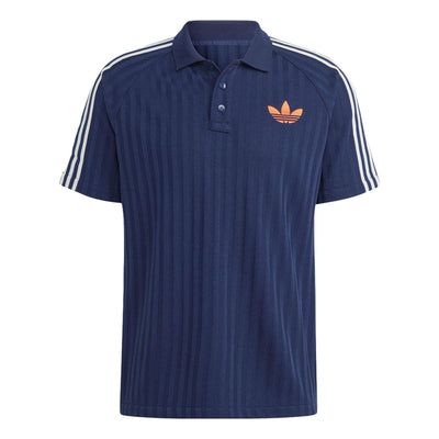 adidas originals Adicolor 70s Vintage Polo Shirt 'Navy' IP6975 Cotton Polo Shirt With Three Stripes Branding, Cotton Polo Shirt With Three Stripes And Collar, Cotton Collared Polo Shirt With Three Stripes Branding, Cotton Striped Collared Polo Shirt, Sportswear Top With Three Stripes And Relaxed Fit, Three Stripes Relaxed Fit Sportswear Top, Relaxed Fit Sportswear Top With Three Stripes, Sporty Polo Collar T-shirt With Relaxed Fit, Sporty Navy Short Sleeve Polo Shirt