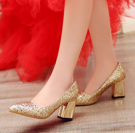 Heels: approx - cmPlatform: approx - cmColor: Red,Gold,SilverSize: US 3, 4, 5, 6, 7, 8, 9, 10, 11, 12(All Measurement In Cm And Please Note 1cm=0.39inch) Note:Use Size Us 5 As Measurement Standard, Error:0.5cm.(When Plus/Minus A Size,The Round And Shaft Height Will Plus/Minus 0.5CM Accordingly.Error:0.5cm) Note: The size you choose is US Size and 1CM=0.39inch. Size Guide: US 3=EU34=22CM,US 4=EU35=22.5CM,US 5=EU36=23CM, US 6=EU37=23.5CM,US 7=EU38=24CM,US 8=EU39=24.5CM, US 9=EU40=25CM,US 10=EU41=2 Fall Wedding Shoes, Heels Wedding Shoes, Glitter High Heels, Heels Wedding, Shoes Party, Chunky Heel Pumps, Wedding Shoes Heels, Womens Chunky Heels, Chunky High Heels