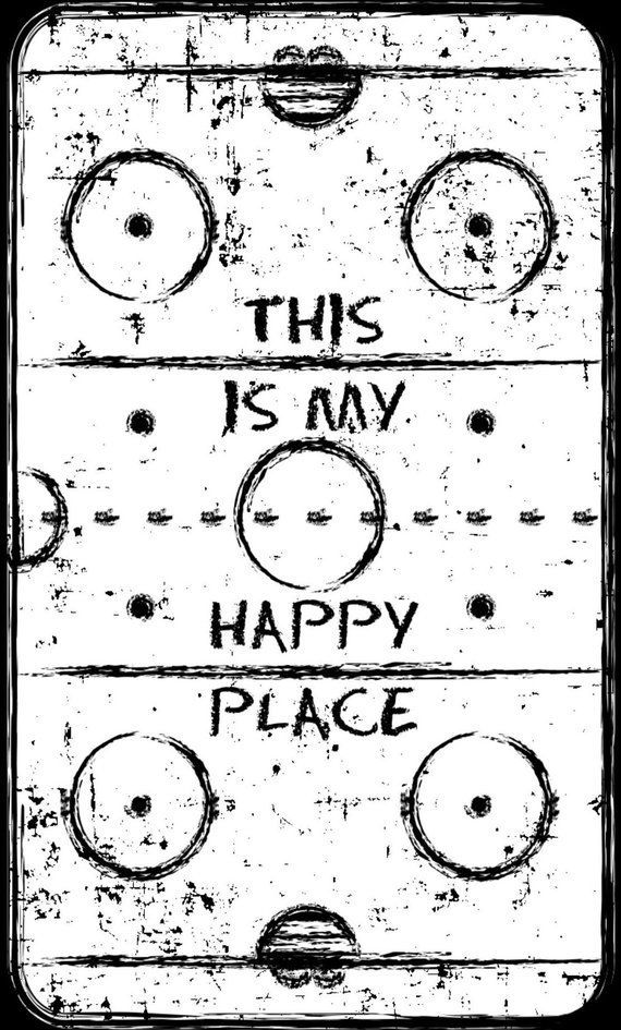 this is my happy place sign in black and white