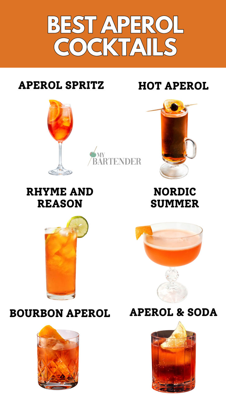 Aperol Cocktails Aperol Cocktail Recipes Vodka, Aperol Drink Recipes, Aperol Drinks Cocktail Recipes, Drinks With Aperol, Cocktails With Aperol, Aperol Recipes, Aperol Cocktail Recipes, Light Alcoholic Drinks, Aperol Spritz Aesthetic