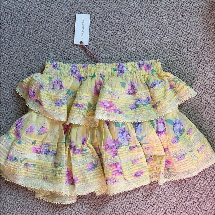 ***Brighter In Person ***Never Worn Yellow Ruffled Mini Skirt For Summer, Flowy Yellow Ruffled Skirt, Yellow Bohemian Skirt With Ruffles, Multicolor Ruffled Mini Skirt For Spring, Yellow Ruffled Skirt For Summer, Yellow Ruffled Bottoms For Spring, Yellow Ruffled Skirt For Spring, Spring Yellow Ruffled Skirt, Yellow Ruffled Mini Skirt For Spring