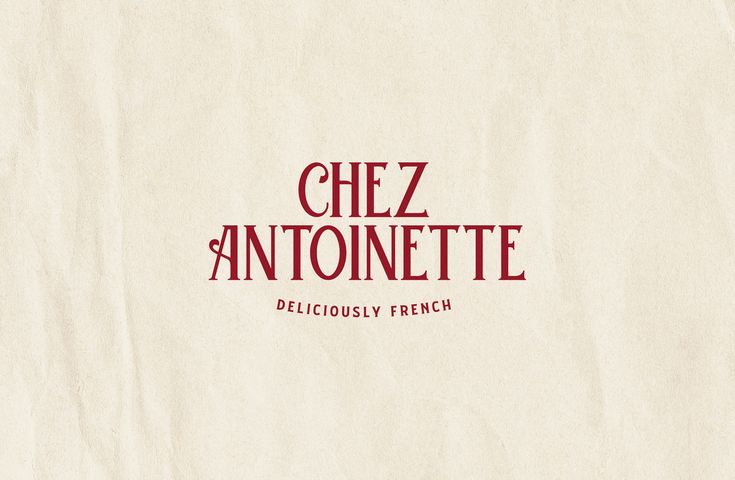 the logo for chez antonioette deluciousy french