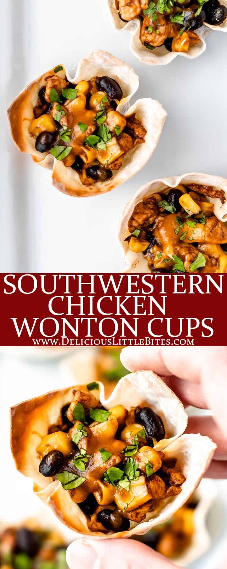 this southwestern chicken wonton cups recipe is so easy to make