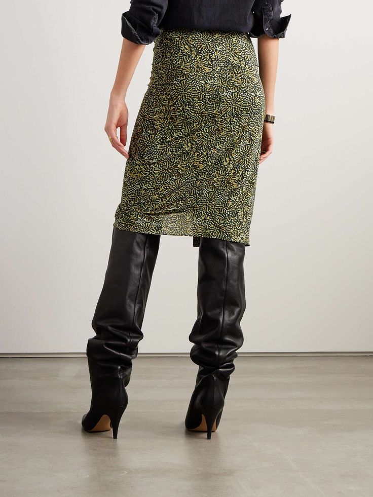 The Close, Geometric Motifs, Isabel Marant Etoile, Isabel Marant, Women Collection, Luxury Design, Porter, Midi Skirt, Split