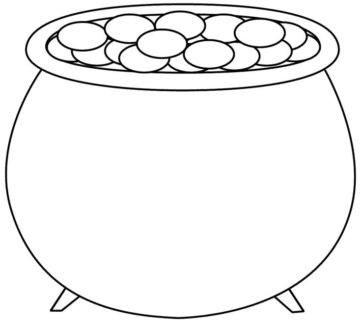 a pot with coins in it