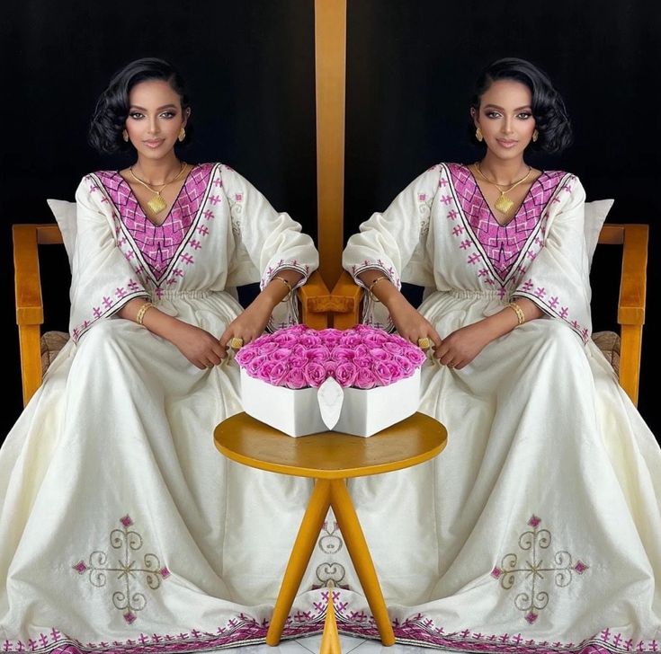 Glamours Habesha Kemis Message us your measurements. Ethiopian Traditional Dress, Habesha kemis, Eritrean Traditional Dress, Wedding Habesha Kemis, Kaba, Message Measurements Traditional Pink Kaftan For Wedding, White Traditional Drape Dress For Ceremonies, White Traditional Drape Ceremony Dress, White Ceremony Dress With Traditional Drape, Wedding Kaftan With Pallu In Traditional Drape, Wedding Kaftan With Pallu And Traditional Drape, Pink Dress With Pallu For Ceremony, Traditional Dresses For Marriage, Traditional Wedding Gown