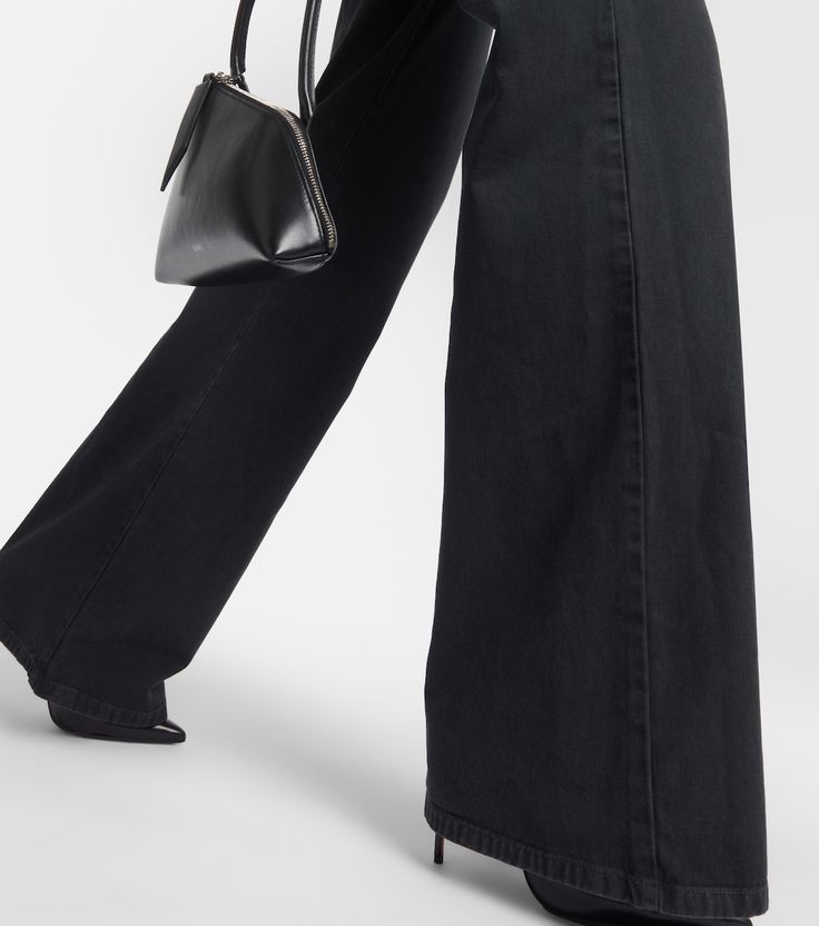 Quentin Twill Wide Leg Pants in Grey - Nili Lotan | Mytheresa Modern Full-length Wide Leg Pants For Fall, Formal Wide Leg Cotton Pants, Modern Full Length Wide Leg Pants For Fall, Modern Wide-leg Flare Jeans For Fall, Modern Wide-leg Jeans For Fall, Cotton High-waisted Flare Jeans For Work, Modern Wide-leg Flare Jeans, Modern Cotton Wide Leg Formal Pants, Cotton Wide-leg Flare Jeans For Work