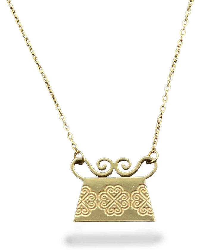 PRICES MAY VARY. This is a necklace that is really pretty and it has a special flower design. It's 18k gold plated and it's a great thing to wear if you like simple and beautiful things. It's perfect for people who like to wear things that never go out of style! This necklace is simple and beautiful. It has pretty gold flowers on a delicate chain that can be adjusted to 17.5 inches to 15.5 inches. The flowers mean something special: they represent the past, present, and future. This Hlub Hmong J Rectangular Gold Jewelry For Ceremonial Occasions, Rectangular Gold Ceremonial Jewelry, Ceremonial Gold Rectangular Jewelry, Elegant Rectangular Brass Necklace, Traditional Pendant Charm Necklaces For Gift, Traditional Pendant Charm Necklaces, Traditional Pendant Charm Necklace For Gift, Traditional Pendant Charm Necklace As Gift, Traditional Gold Necklaces For Mother's Day