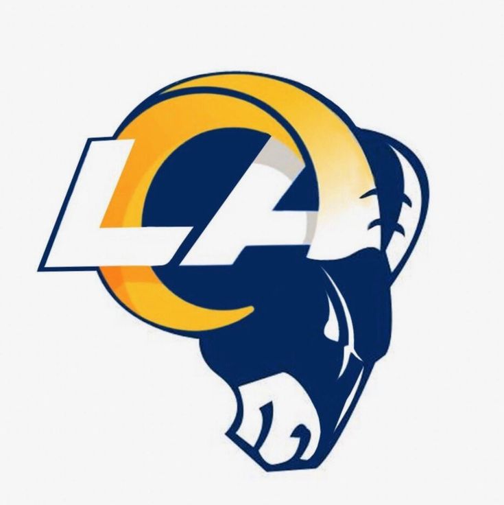 the los rams logo on a white background