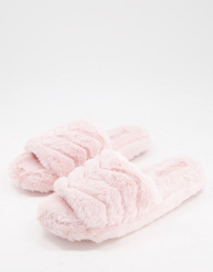 Slippers by Lipsy Keep it cozy Slip-on style Wide strap Open toe Flat sole Trendy Slippers With Textured Footbed And Flat Heel, Soft Synthetic Slippers For Spring, Trendy Soft Slippers With Round Toe, Trendy Soft Slippers For Spring, Soft Open Toe Pink Slippers, Soft Flat Slippers For Summer, Comfy Open Toe Slippers, Soft Pink Open Toe Slippers, Pink Soft Open Toe Slippers