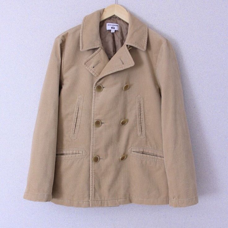 Nwt Uniqlo Idlf (Ines De La Fressange) Collar Double Breasted Cotton Corduroy Pea Coat Women Beige Size Xs. Timeless Design. Relaxed Fit. Fit Like A S. $65. The Color Of The Peat Coat Is Similar To The Color The First Picture. Never Worn. From Pet And Smoke Free Home. Fall Cotton Khaki Blazer, Neutral Cotton Outerwear With Button Closure, Cotton Outerwear With Button Closure In Neutral Color, Fitted Beige Cotton Utility Jacket, Beige Cotton Outerwear With Patch Pockets, Khaki Double-breasted Pea Coat With Pockets, Double-breasted Khaki Pea Coat With Pockets, Casual Khaki Pea Coat With Buttons, Cream Cotton Utility Outerwear