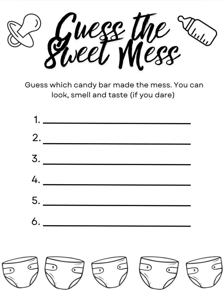 guess the sweet mess worksheet for kids