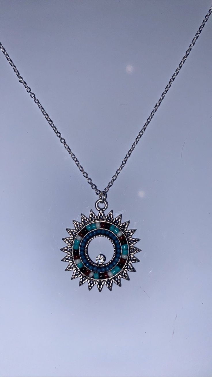 Round necklace pendant with beaded inside  necklace Round Necklace, Necklace Pendant, Jewelry Necklace Pendant, Beaded Necklace, Jewelry Necklaces, Pendant Necklace, Pendant