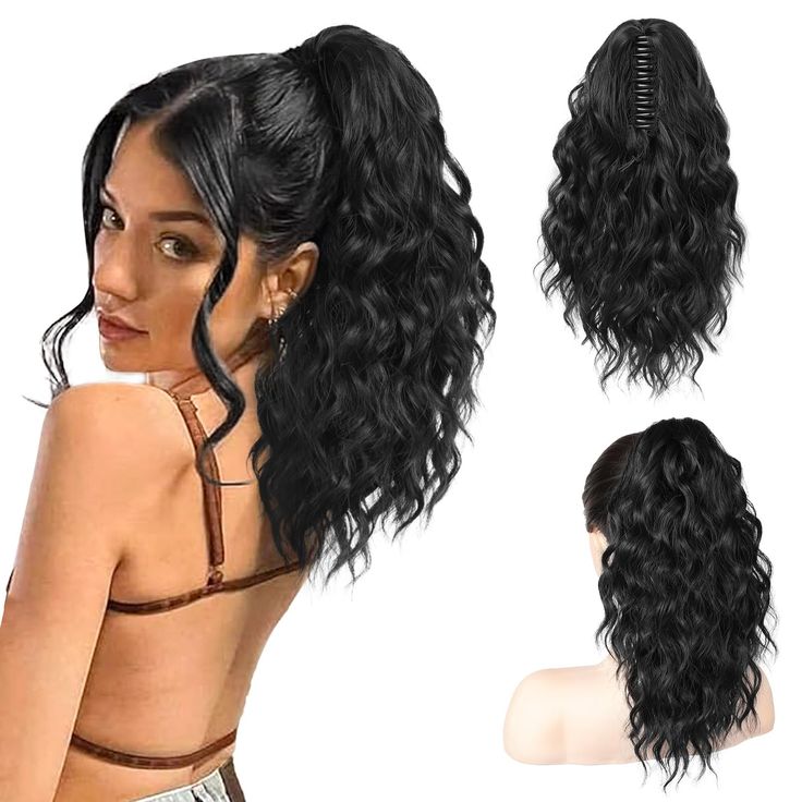 PRICES MAY VARY. Multi-layered Hair Design - Our SEIKEA 14 inch highlight claw clip hair pieces specially designed with Multi-layer Hair Tail, which makes the ponytail more natural and not easy to knot, wear it and you get a realistic and natural look! Length: 14 inch/35.6cm, Weight: 140g/4.9oz,; Material: high quality heat-resistant synthetic fibers, soft and natural like human hair Quick and Easy - With our claw clip in ponytail hair extensions, all you do is simply open the claw at the top of Layered Hair Extensions, Hair Extension Ponytail, Extension Ponytail, Hair Extensions Ponytail, Extensions Ponytail, Layer Hair, Hair Tail, Black Ponytail, Claw Clip Hair