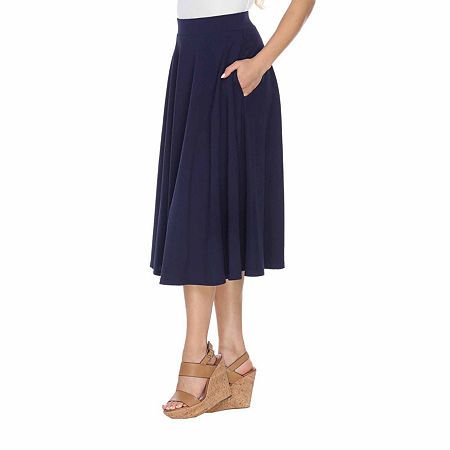 Done with Liverpool textured material for feminine midi skirt flared with crisp inverted pleats for a buoyant, cheerful effect.Front Style: Flat FrontFeatures: Stretch FabricClosure Type: Pull On, Full ElasticPockets: 2 Side Slip PocketsRise: Mid RiseApparel Length: 30 InchesFiber Content: 95% Polyester, 5% SpandexFabric Description: KnitLining: UnlinedSkirt Length: Midi LengthCare: Hand WashSkirt Type: Flared SkirtsCountry of Origin: Imported Chic Midi Pleated Skirt In Solid Color, Chic Solid Color Midi Pleated Skirt, Chic Solid Color Pleated Midi Skirt, Chic Full Pleated Skirt In Solid Color, Chic Solid Color Full Pleated Skirt, Solid Flowy Midi Pleated Skirt, Solid Color Flowy Midi Pleated Skirt, Solid Color Pleated Midi Skirt For Work, Solid Color Flowy Flared Skirt