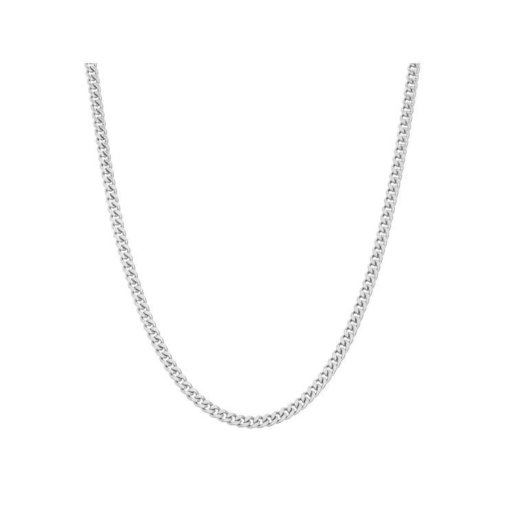 Featuring a sleek curb chain and adjustable design, this sterling silver necklace adds sophisticated appeal to any ensemble. Click on this JEWELRY & WATCHES GUIDE to learn about fit, styles, materials and more!CHAIN DETAILS Type: curb Length: 15 in. adjusts to 22 Width: 1.75 mm Weight: 3.55 grams Clasp: lobster-claw Metal: rhodium-plated sterling silver Size: 22". Color: Grey. Gender: female. Age Group: adult. Stainless Steel Curb Chain Jewelry For Formal Occasions, Formal Stainless Steel Curb Chain Jewelry, White Gold Curb Chain Necklace, Formal Stainless Steel Necklace With Curb Chain, Formal Stainless Steel Curb Chain Necklace, Sterling Silver Cuban Link Necklace With Adjustable Chain, Elegant Silver Cuban Link Necklace With Adjustable Chain, White Gold Metal Necklace With Curb Chain, Formal Silver Necklace With Curb Chain