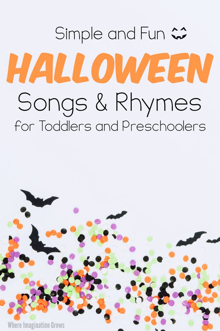 an image of halloween songs and rhymes for toddlers and preschoolers