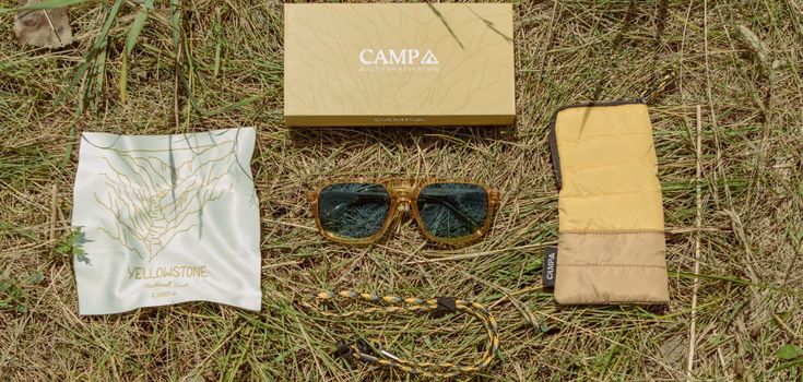 Built with adventure in mind, the mixed-materials of the CAMP Eyewear collection merge together to achieve the perfect blend of rugged durability and sustainable style. The simple silhouettes are designed for comfort and clarity, offering everything you need, and nothing you don't. Part of our National Parks Collection, the Glacier's "Sap" frame color is inspired by the landscapes of Yellowstone National Park. This limited edition package includes a custom sleeping bag travel case, microfiber cl Functional Sunglasses For Summer Outdoor, Functional Outdoor Sunglasses For Summer, Functional Summer Outdoor Sunglasses, Casual Adjustable Sunglasses For Outdoor, Modern Durable Sunglasses For Outdoor, Durable Modern Outdoor Sunglasses, Durable Functional Sunglasses For Outdoor, Glacier Sunglasses, Limited Edition Packaging