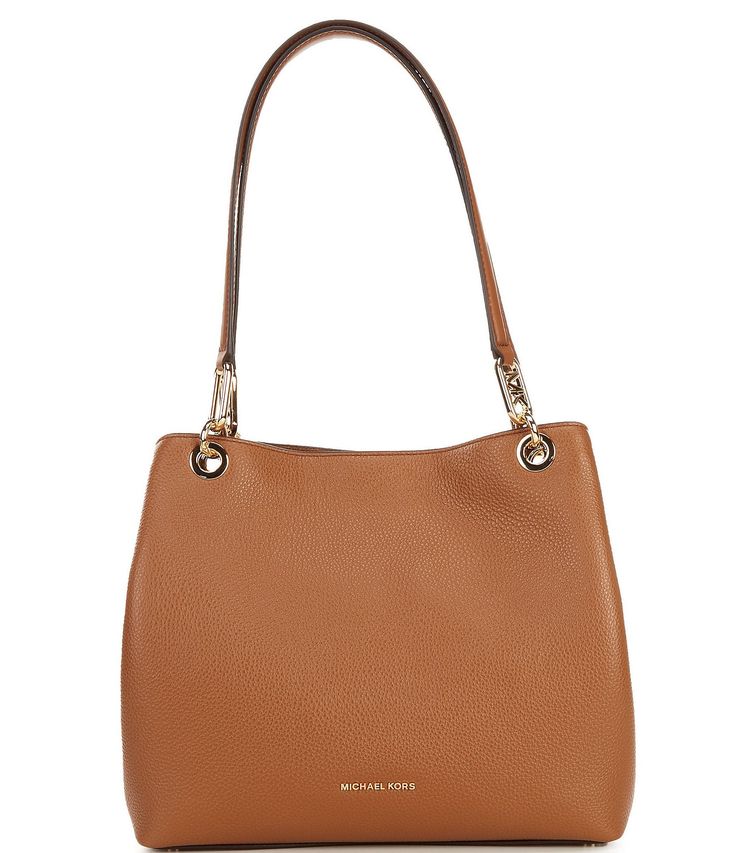 From Michael Kors&#x2C; the Kensington Large Shoulder Tote Bag features:Pebble embossed leather Snap and zip closure18K hardwareInterior details: 1 back zip pocket&#x2C; 1 center zip compartment&#x2C; 2 front slip pockets Exterior details: 1 back snap pocket&#x2C; tech compatibility Dimensions approx. - 12.5" W x 10.25" H x 5.5" D Handle drop approx.- 10.5"Imported. Luxury Everyday Bag With Grained Texture, Michael Kors Pebbled Leather Shoulder Bag For Travel, Michael Kors Leather Shoulder Bag With Leather Lining, Michael Kors Luxury Textured Leather Shoulder Bag, Luxury Michael Kors Textured Leather Shoulder Bag, Brown Leather Bag With Grained Texture, Luxury Pebbled Leather Bag With Grained Texture, Brown Bags With Grained Texture For Daily Use, Rectangular Leather Bag With Grained Texture