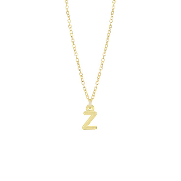 Z Gold Initial Necklace by Katie Dean Jewelry Minimalist 14k Gold Filled Necklace For Personalized Gift, 14k Gold Filled Yellow Gold Necklace For Personalized Gift, Personalized Minimalist 14k Gold-filled Necklace, Minimalist Personalized 14k Gold Filled Necklace, Personalized Minimalist 14k Gold Filled Necklace, Personalized Minimalist Gold Necklace, Simple Initial Pendant Necklace With Adjustable Chain, Gold Name Necklace With Adjustable Chain, Minimalist Personalized 14k Gold Filled Charm Necklaces