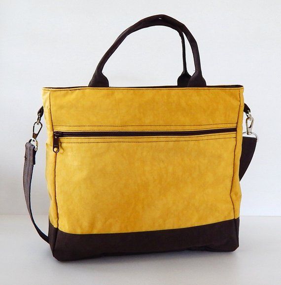 *** Please check 'shop announcement' for production time and delivery before your purchase. ***This bag is made from golden yellow and chocolate brown water resistant nylon, a sturdy and durable material. It is very roomy and big enough to hold lots of your essentials. You can use it as a everyday bag, school bag, laptop bag (please check dimensions), messenger bag or diaper bag.If you prefer this style in different colors, you can see color samples from my other  listings. Please leave your col Brown Water, School Bags For Girls, Bag School, Crossbody Bag Women, Best Bags, Carry All Bag, Girls Bags, Nylon Bag, Everyday Bag