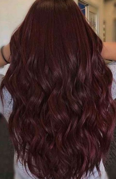 Rainbow Hairstyles, Pelo Color Vino, Hair Color Red, Deep Red Hair, Wine Hair Color, Hair Color Mahogany, Winter Hair Colors, Wine Hair, Red Hair Inspo