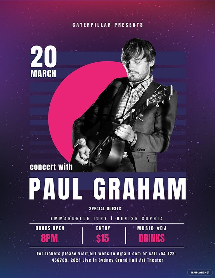 the poster for paul graham's concert