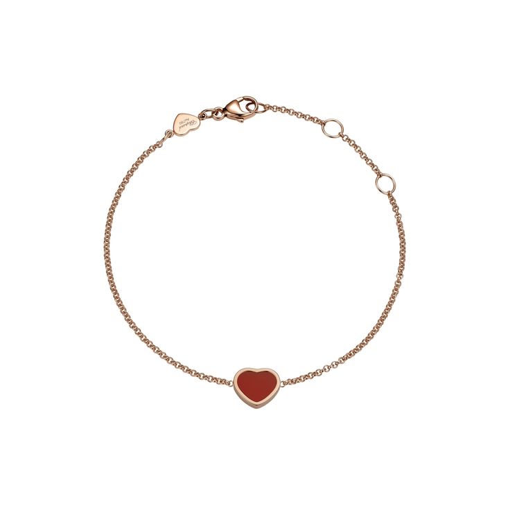 My Happy Hearts jewelry collection borrows its most famous codes, the heart and mobile diamonds, from Chopard's legendary creations. The heart motifs of My Happy Hearts ethical rose gold bracelets form a delicate constellation, to be worn alone or stacked as a stylish accessory. Me, Myself and My Happy Hearts. SPECIFICATIONS METAL: 18k rose gold SIZE: S REF. NUMBER: 85A086-5081 Rose Gold Bracelets, Chopard Jewelry, Hearts Jewelry, Carnelian Bracelet, Elegant Jewellery, Luxury Bracelet, Happy Heart, Gold Bracelets, Rose Gold Bracelet