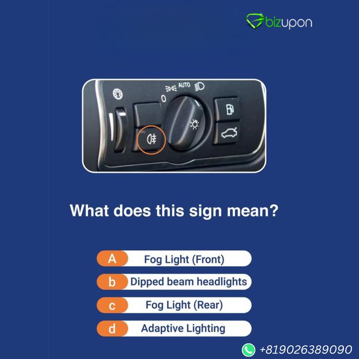 an image of a car's control panel with the words what does this sign mean?