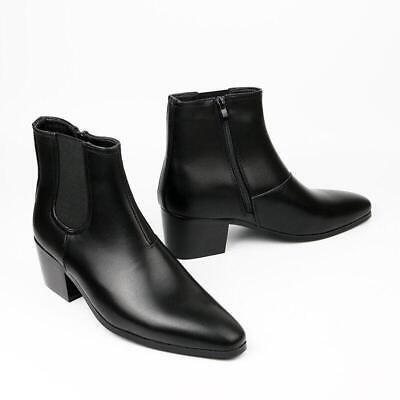 ad eBay - Men's Pointed Toe Chelsea Boots Cuban Heels High Top Formal Dress Ankle Boots Sz - Buy Now, click the link (eBay) Cuban Heel Boots, Dress Ankle Boots, Ankle Boots Dress, Cuban Heels, Heels High, Mens Shoes Boots, Formal Dress, Boots Men, High Top