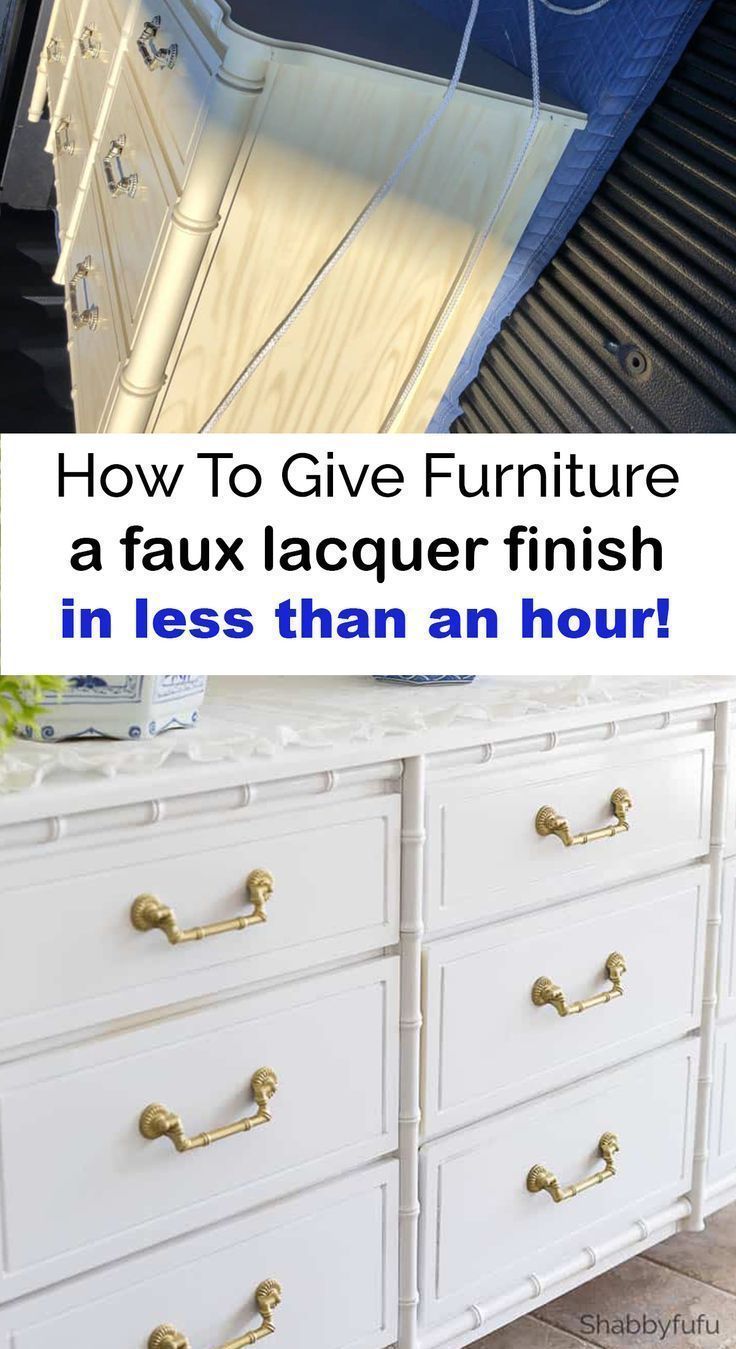 how to give furniture a faux lacquer finish in less than an hour