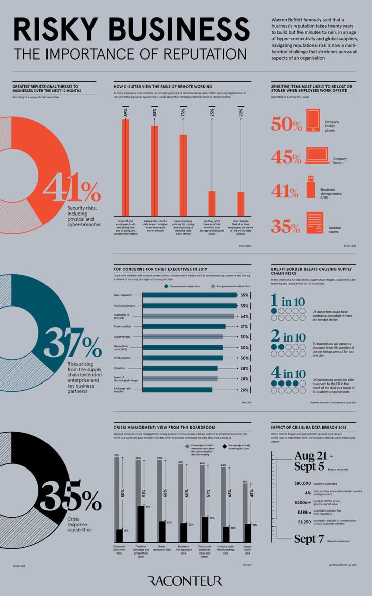 an info sheet with different types of graphs and numbers on it, including the words risky business