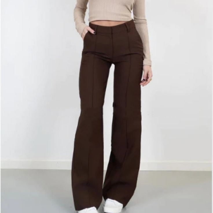 Product information: Color: black, green, blue, gray, brown Elasticity: Micro elasticity Pants length: trousers Size: S,M,L,XL,XXL,XXXL Fabric name: Polyester Pants type: loose type Style: casual style Size: Note: 1. Asian sizes are 1 to 2 sizes smaller than European and American people. Choose the larger size if your size between two sizes. Please allow 2-3cm differences due to manual measurement. 2. Please check the size chart carefully before you buy the item, if you don't know how to choose Stretch Brown Cargo Pants With Pockets, Solid Color Full-length Dress Pants For Fall, Fitted Solid Color Trousers, Fall Solid Color Full-length Dress Pants, Brown Fitted Dress Pants For Spring, Brown High Waist Dress Pants For Fall, Fitted Brown Dress Pants For Spring, Brown High Waist Non-stretch Cargo Pants, Stretch Dress Pants In Solid Color