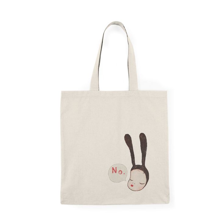 "Yoshitomo Nara Bunny Girl 100% cotton bag comes in one size - 15\" x 16\"- perfect for everyday wear. ☆ 100% cotton canvas ☆ Heavy fabric (12 oz/yd² (406.9 g/m" Beige Cotton Canvas Bag For Daily Use, Eco-friendly Cotton Shoulder Bag For Daily Use, Beige Cotton School Bags, Cute Rectangular Cotton Shoulder Bag, Cotton Tote Bag For Daily Life, Daily Use Cotton Softback Shoulder Bag, Cotton Softback Shoulder Bag For Daily Use, Cotton Rectangular Shoulder Bag For Daily Use, Beige Cotton Softback Bag