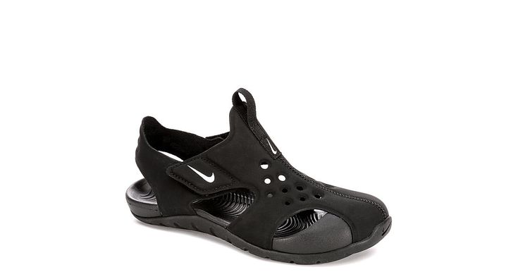 NIKE Boys Sunray Protect 2 Outdoor Sandal - BLACK Non-slip Functional Sport Sandals For Summer, Summer Sport Sandals Scratch-resistant, Breathable Sport Sandals For Summer Sports, Functional Breathable Sport Sandals For Spring, Sporty Slip-resistant Sport Sandals For Outdoor Activities, Slip-resistant Outdoor Sandals For Spring, Functional Sport Sandals For Spring Beach, Functional Sport Sandals For Beach In Spring, Functional Spring Beach Sport Sandals