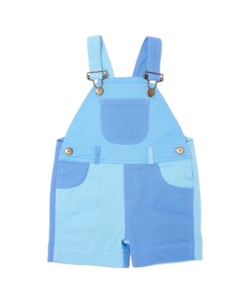 Dotty Dungarees Unisex Tonal Colorblock Overall Shorts - Baby, Little Kid, Big Kid Playful Blue Cotton Shorts, Blue Cotton Shorts For Playtime, Blue Cotton Shortalls For Spring, Spring Color Block Cotton Shorts, Blue Bottoms For Playtime In Spring, Blue Shortalls For Spring Playtime, Cute Blue Shorts For Playwear, Cute Blue Shorts For Playtime, Playful Fitted Blue Shorts