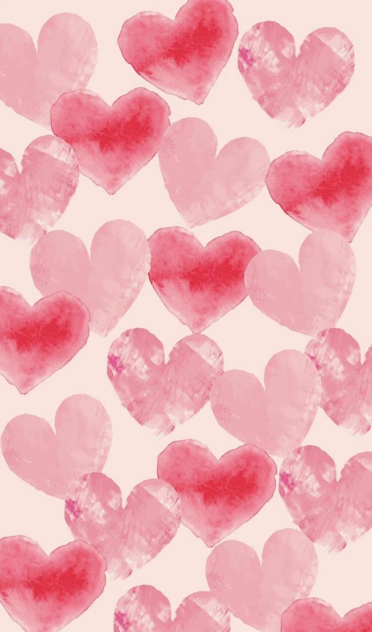 many pink hearts are arranged in the shape of heart shapes