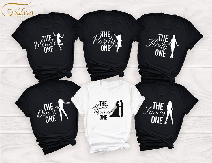 The Almost Married One T-Shirt, Wedding Party Gifts, Matching Bridal Party Shirts, The Funny One The Sassy One Tees, Friends Group Shirts  NOTE: We use black design for White, Light Grey Heather( Athletic Heather), Pink, Heather Peach, Mint Green, Burnt Orange colors. For other colors we will use white design. Hi There! First of all thank you for being here and checking out our finest t-shirt designs.  We dedicated ourselves to provide the best possible service for our valuable customers. In order to provide you best service, we are using the quality materials and beautiful designs. You can always contact us for your questions or for your suggestions. We are open for your suggestions. ✔ How To order; 1-) Please, check and review all photos 2-) Choose your t-shirt size and color 3-) Click a White Crew Neck Top For Party, Fitted Short Sleeve Tops For Anniversary, White Short Sleeve Top For Bridal Shower, Black Crew Neck Top For Bachelorette Party, White Fitted T-shirt For Party, White Crew Neck Party Shirt, Black Short Sleeve Shirt For Wedding, White Crew Neck Top For Bridal Shower, White Crew Neck T-shirt For Party