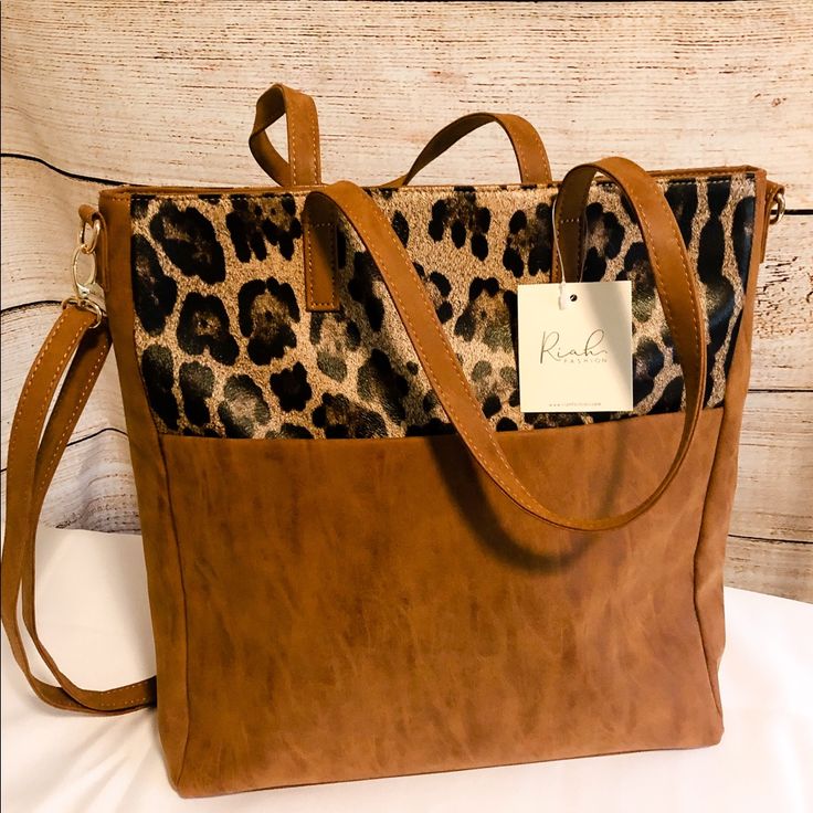 Faux Leather Animal Print Handbag. Shoulder Strap Included. This Beautiful Bag Has Front Pocket Which Is Functional And Decorative As Well. Nwt Leopard Print Leather Bag With Zipper, Leopard Print Leather Bag For Daily Use, Leather Leopard Print Bag For Daily Use, Leather Shoulder Bag In Leopard Print For Everyday, Leopard Print Leather Shoulder Bag For Everyday Use, Everyday Leopard Print Leather Shoulder Bag, Leopard Print Leather Bag, Handbag Sewing, Animal Print Handbags