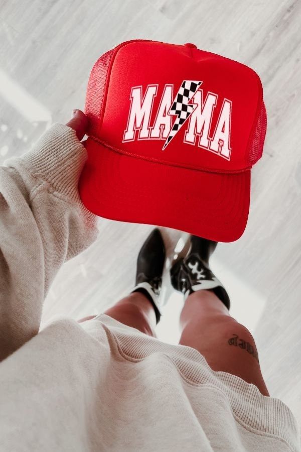 This is the cutest mom trucker hat!  So retro and perfect gift for any mom! Foam Trucker  Adjustable Snap Back Football Mom Trucker Hats, Baseball Mom Trucker Hat, Mom Trucker Hats, Retro Red Trucker Hat With Letter Print, Spring Snapback Hat With Letter Print, Retro Trucker Hat With Letter Print For Baseball Season, Trucker Snapback Hat With Letter Print For Spring, Casual Trucker Hat With Letter Print For Mother's Day, Casual Trucker Hat For Mother's Day Gift