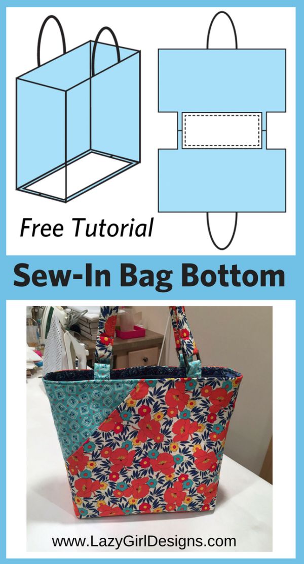 the sewing pattern for this bag is easy to sew