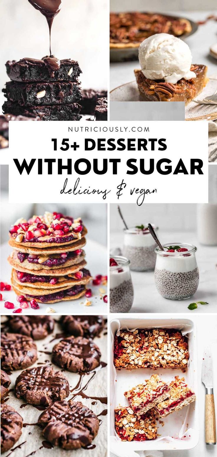 desserts that are delicious and nutritious with the words, 13 desserts without sugar