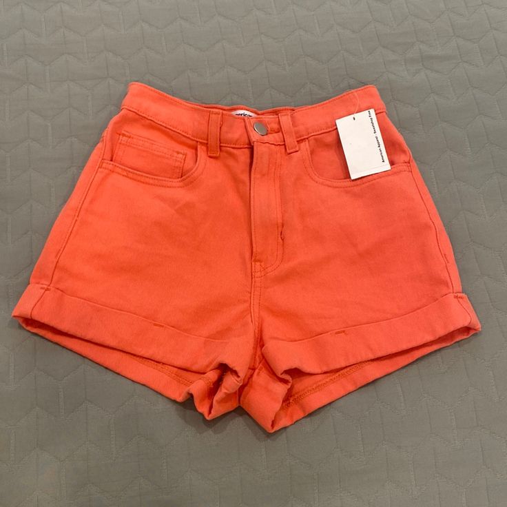 American Apparel Vintage Jean Shorts Nwt New With Tag Never Worn Color Orange Size 24 Slight Defect From Storage - Small Tear By Zipper. Could Easily Be Tailored And Fixed. Not Very Noticeable Trendy Solid Color Jean Shorts For Spring, Trendy High Rise Orange Bottoms, Solid Color High Waist Bermuda Shorts For Spring, High Waist Solid Bermuda Shorts For Spring, Solid High Waist Bermuda Shorts For Spring, High Waist Bermuda Shorts For Spring And Summer, Solid High-rise Jean Shorts For Summer, Orange Summer Shorts With Pockets, Summer Orange Shorts With Pockets