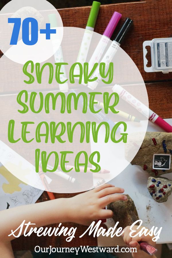 some kids are doing crafts with the words, 70 + sneaky summer learning ideas