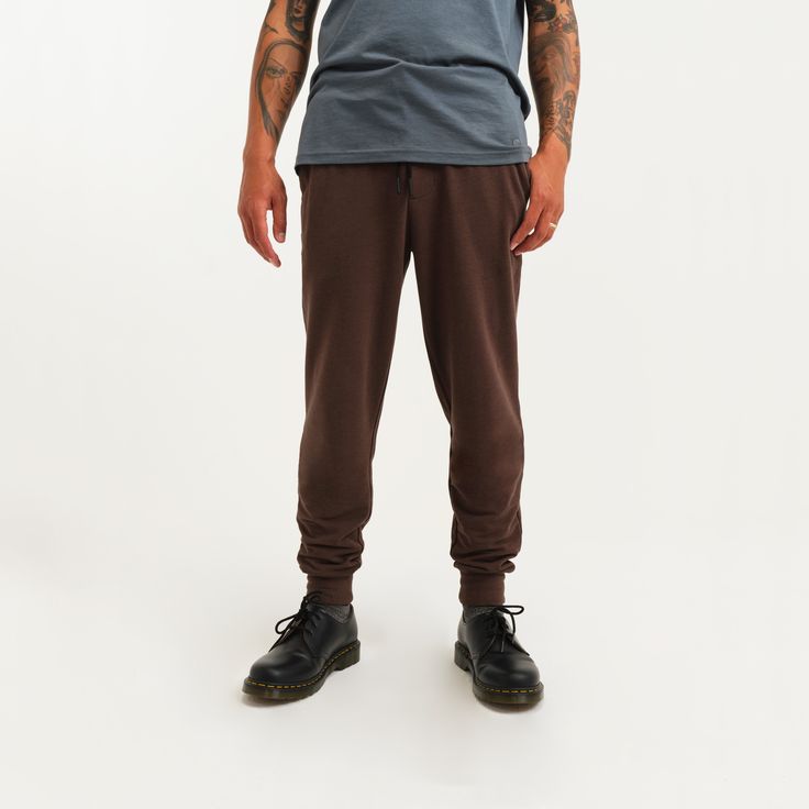 Everyday versatility in ultra-soft Butter Blend� brushed back fleece. Brown Relaxed Fit Sweatpants For Winter, Winter Brown Relaxed Fit Sweatpants, Fall Relaxed Fit Sweats With Comfort Waistband, Solid French Terry Sweats For Everyday, Cozy Fit Cotton Sweats For Leisure, Leisure Fleece Sweats With Comfort Waistband, Fleece Sweats With Comfort Waistband For Leisure, Urban Cotton Sweats For Loungewear, Fleece Sweats For Everyday